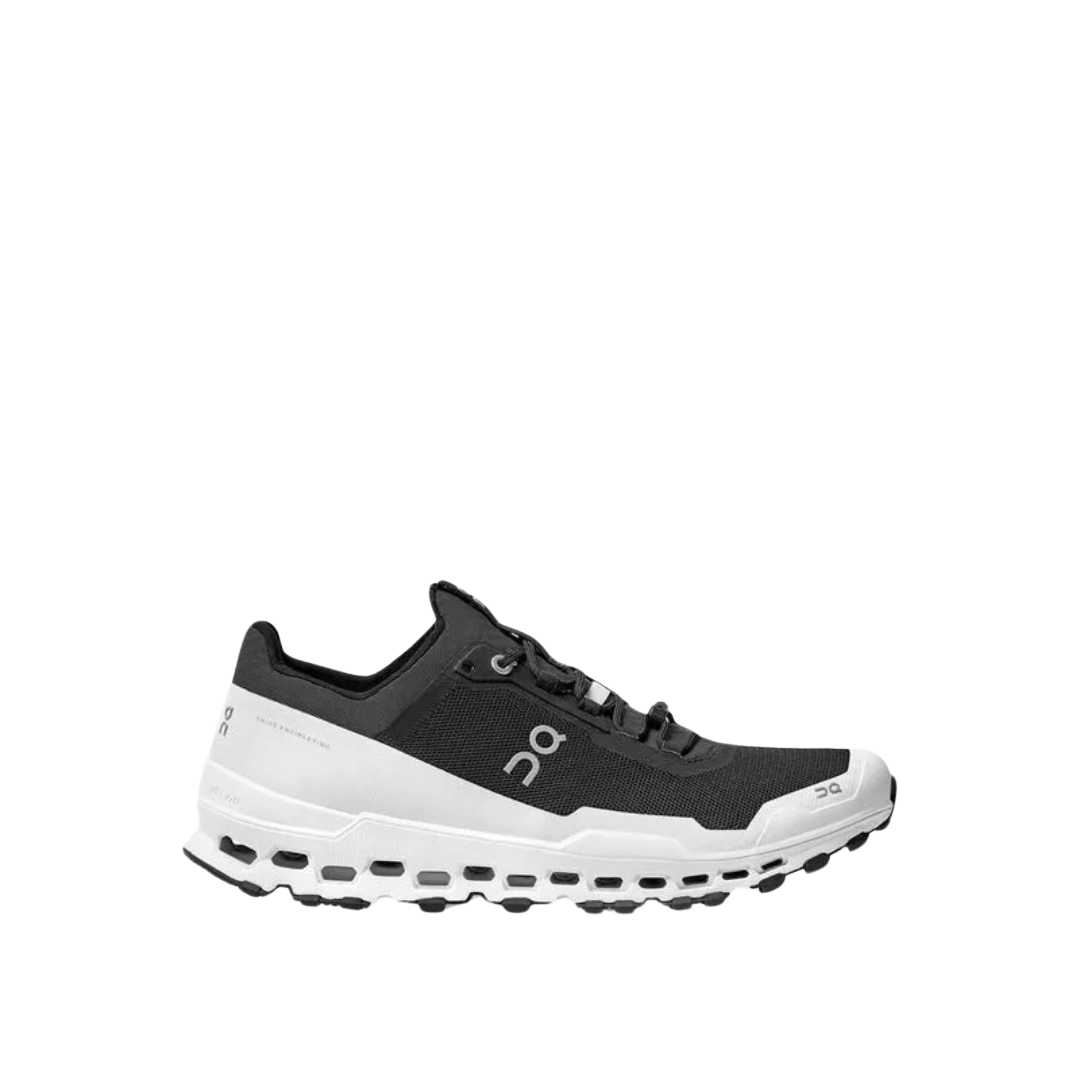 Mens On Running Cloudultra Black/White Trail Running Shoes