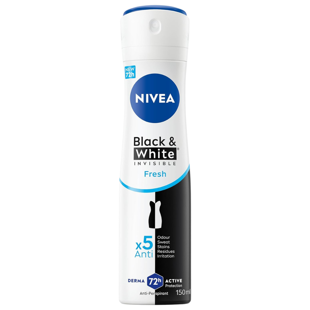 NIVEA Black & White Invisible Fresh Anti-perspirant Deodorant Spray - 150ml