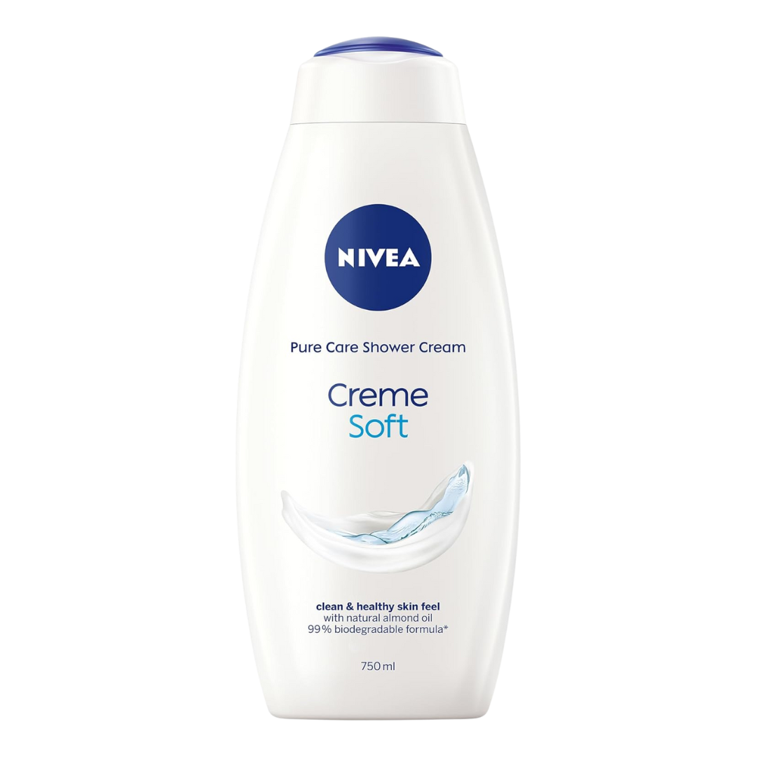 NIVEA Creme Soft Shower Cream Body Wash with Almond Oil, 750ml