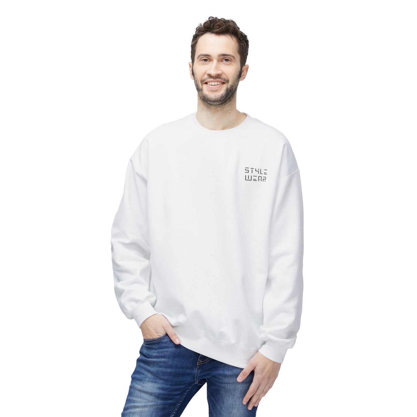 Style Wear Original White Crewneck Sweatshirt