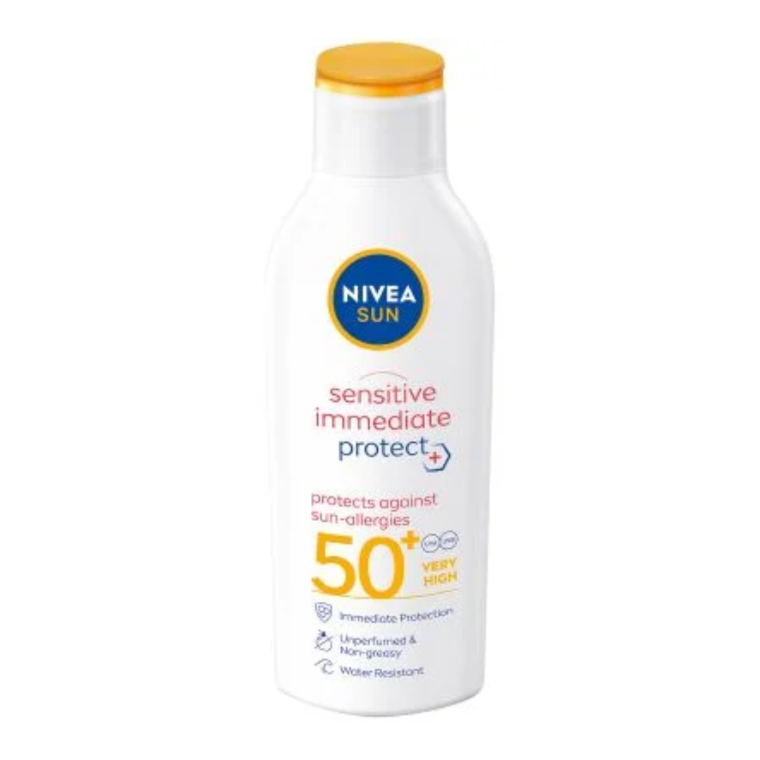 Nivea Sun Sensitive Immediate Protect Adult Lotion Spf50+ Sunscreen 200ml