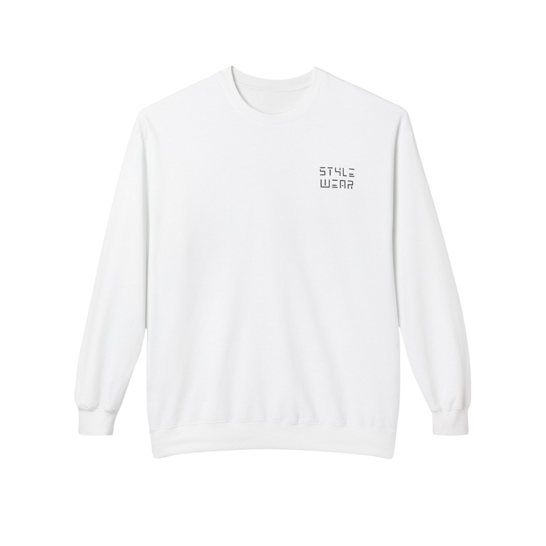 Style Wear Original White Crewneck Sweatshirt