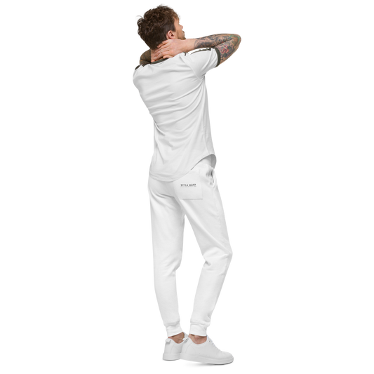 Men's White fleece sweatpants