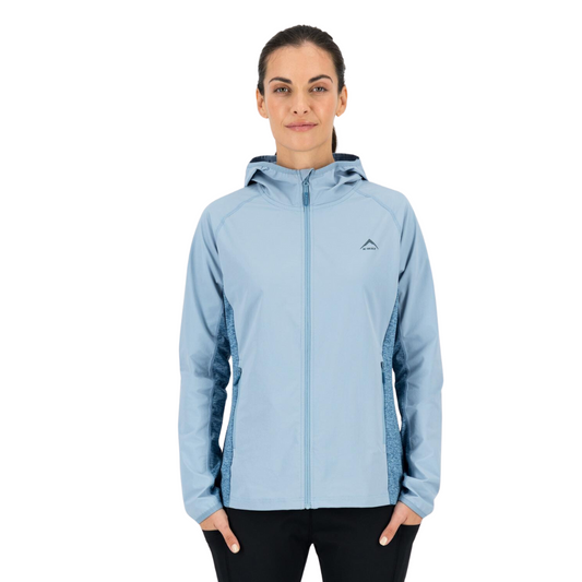 K-WAY WOMEN'S RESISTER ZIP THROUGH FLEECE HOODIE - CLOUD BLUE