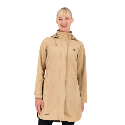 K-WAY WOMEN’S ACADIA SOFTSHELL COAT - CARMEL