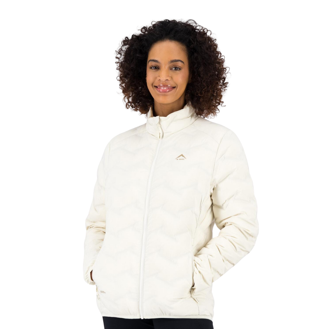 K-WAY WOMEN’S ADDO DOWN PUFFER JACKET - MILK