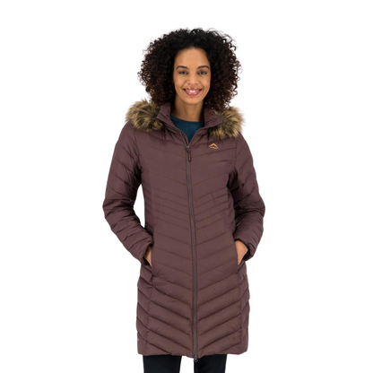 K-WAY WOMEN’S YALA DOWN PUFFER COAT - BROWN