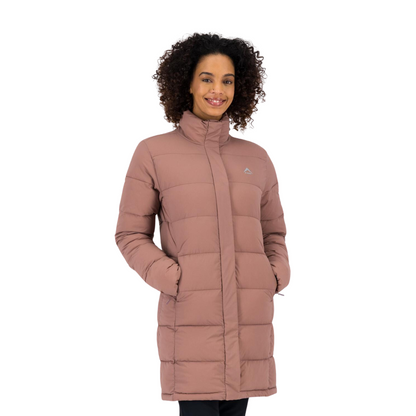 K-WAY WOMEN'S VENTURE ECO PADDED PUFFER COAT - CHOCOLATE