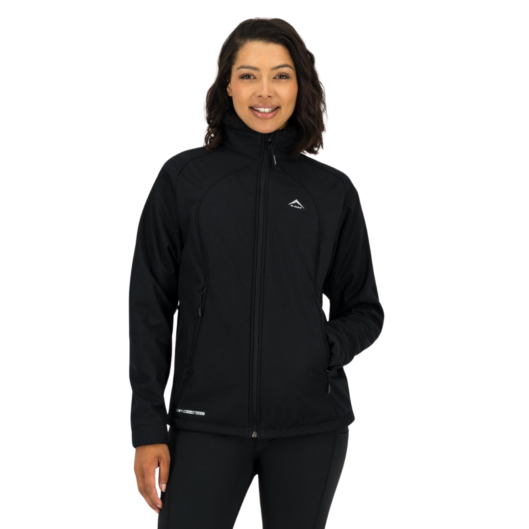 K-WAY WOMEN'S TIANNA ECO SOFTSHELL JACKET - BLACK