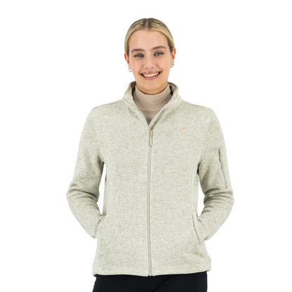 K-WAY WOMEN'S MELISSA KNITTED FLEECE JACKET - STONE