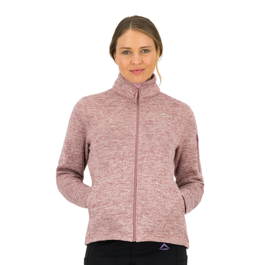 K-WAY WOMEN'S MELISSA KNITTED FLEECE JACKET - MAUVE