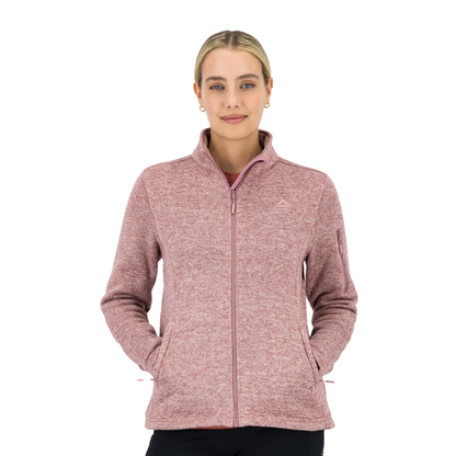 K-WAY WOMEN'S MELISSA KNITTED FLEECE JACKET - DUSTY PINK