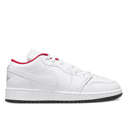 JORDAN 1 LOW WHITE GYM RED BLACK (GS)