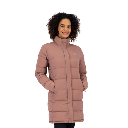 K-WAY WOMEN'S VENTURE ECO PADDED PUFFER COAT - CHOCOLATE