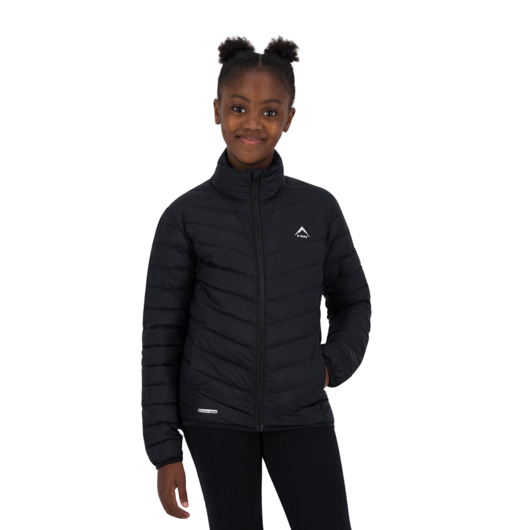 K-WAY K-LITE YOUTH DOWN JACKET GIRLS - BLACK