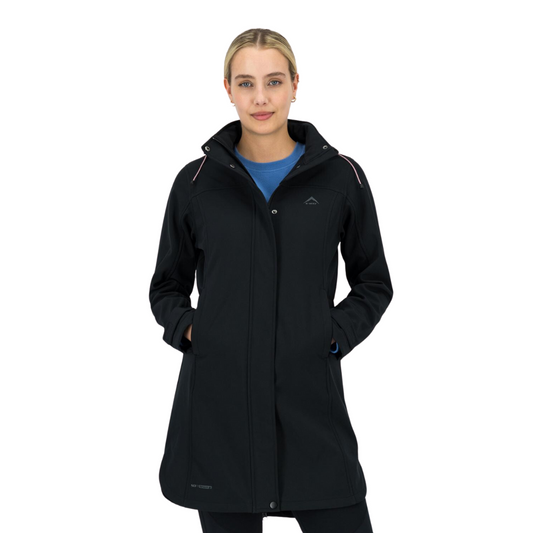 K-WAY WOMEN’S ACADIA SOFTSHELL COAT - BLACK