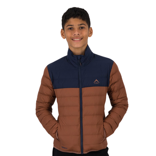 K-WAY K-LITE YOUTH DOWN JACKET - BROWN