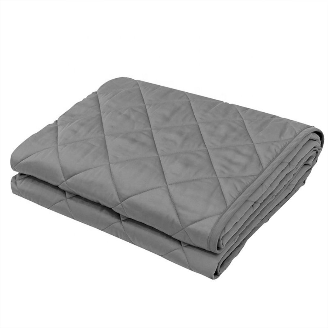 Cooling Weighted Blanket, 100% Natural Bamboo 7Kg W152xL203 cm-DarkGrey