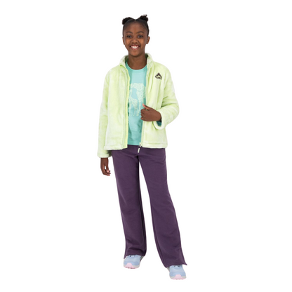 K-WAY YOUTH GIRLS’ SAVANNAH PLUSH FLEECE JACKET - LIME