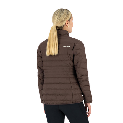 K-WAY WOMEN’S K-LITE DOWN PUFFER JACKET - BROWN