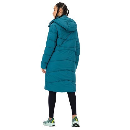 K-WAY WOMEN’S MMXXI SUPREME WIDE CHANNEL PUFFER COAT - TEAL