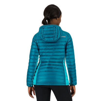 K-WAY WOMEN'S EXPEDITION SERIES MOUNT WHITNEY HOODED DOWN JACKET - TEAL