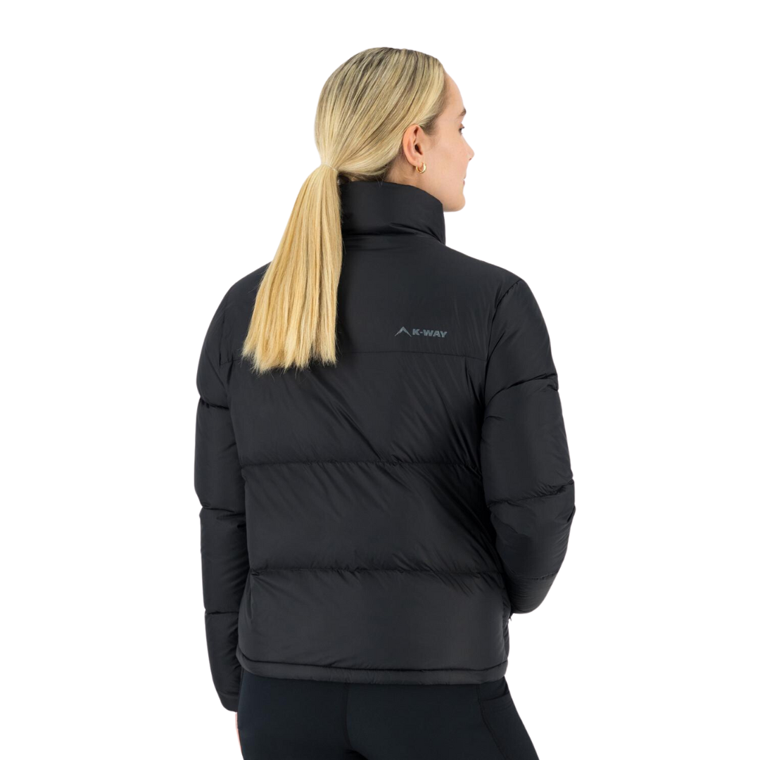 K-WAY WOMEN'S OLYMPUS WIDE CHANNEL DOWN JACKET - BLACK