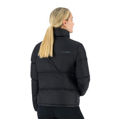 K-WAY WOMEN'S OLYMPUS WIDE CHANNEL DOWN JACKET - BLACK