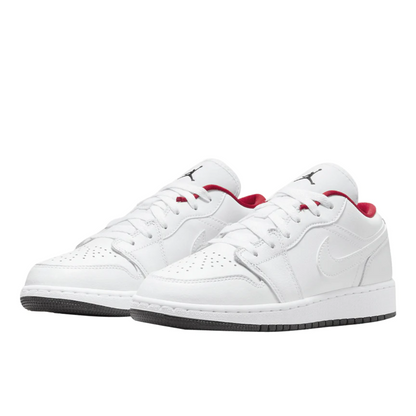 JORDAN 1 LOW WHITE GYM RED BLACK (GS)