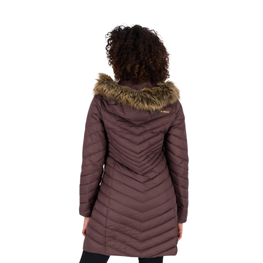 K-WAY WOMEN’S YALA DOWN PUFFER COAT - BROWN