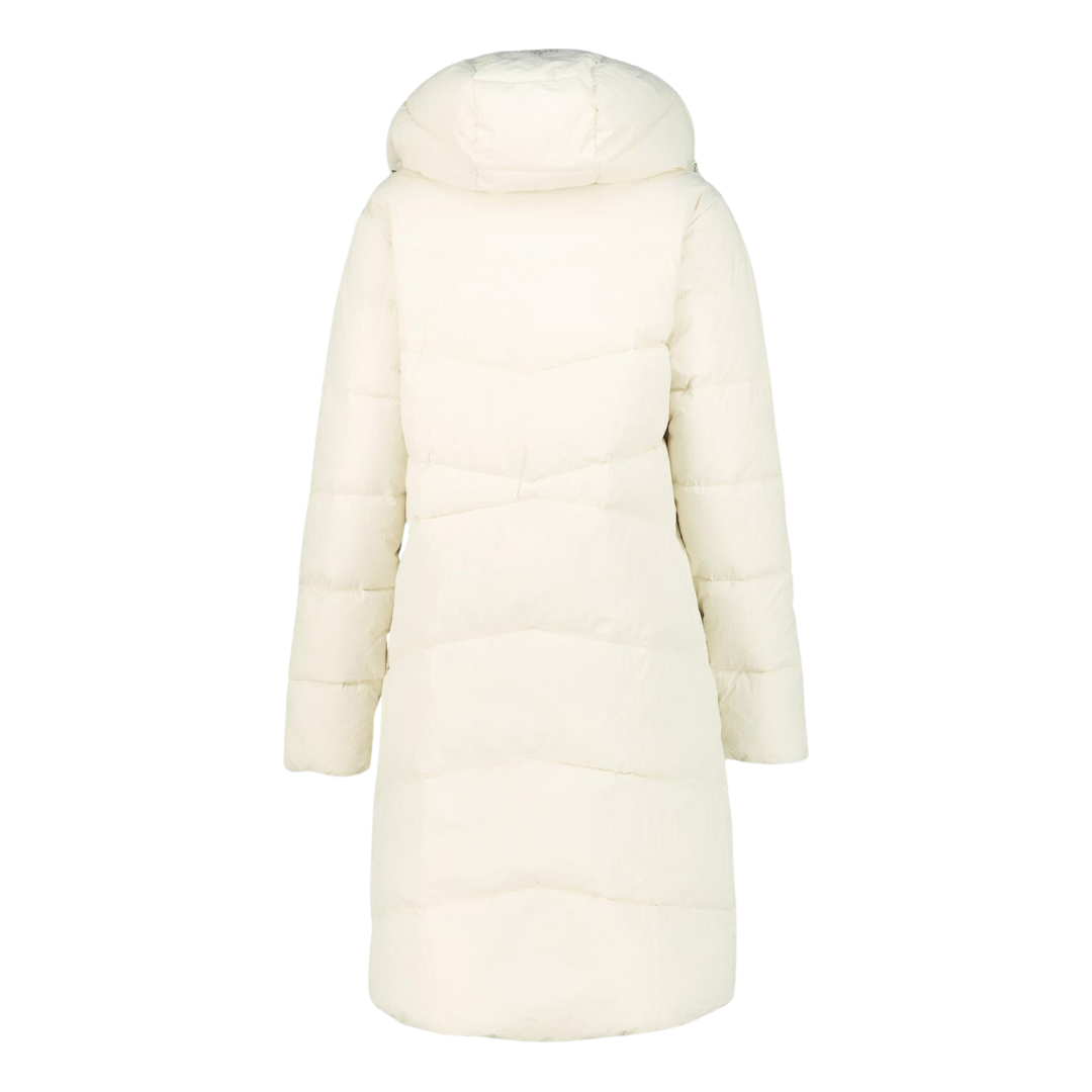 K-WAY WOMEN’S MMXXI SUPREME WIDE CHANNEL PUFFER COAT - MILK