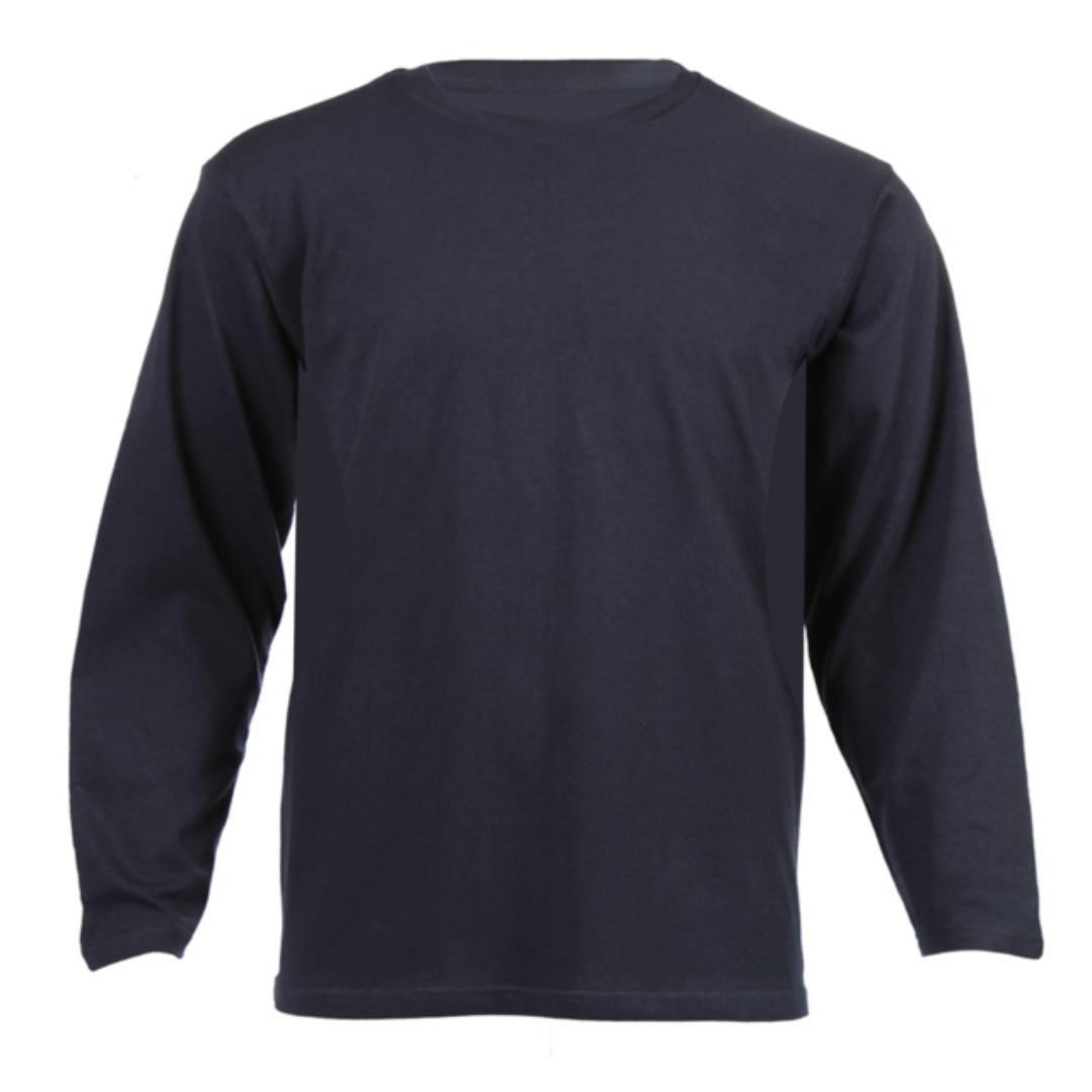 KIDS - Plain Navy Blue Long Sleeve T-Shirt