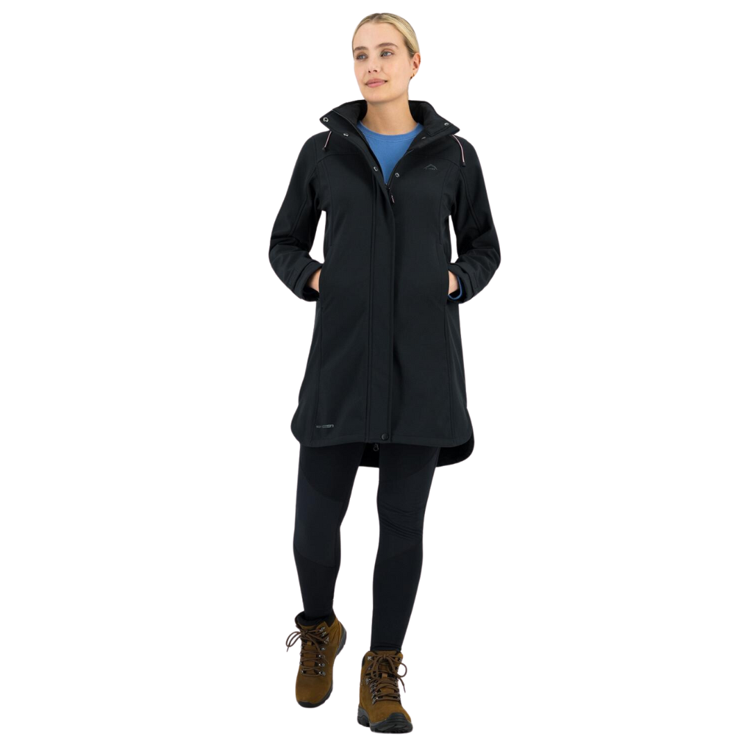 K-WAY WOMEN’S ACADIA SOFTSHELL COAT - BLACK