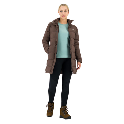 K-WAY WOMEN'S VENTURE ECO PADDED PUFFER COAT - BROWN