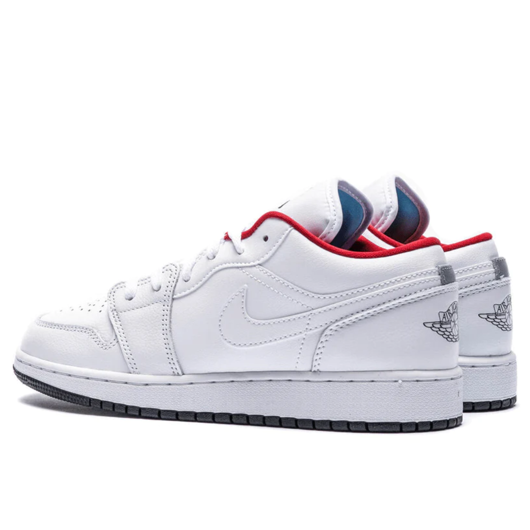 JORDAN 1 LOW WHITE GYM RED BLACK (GS)