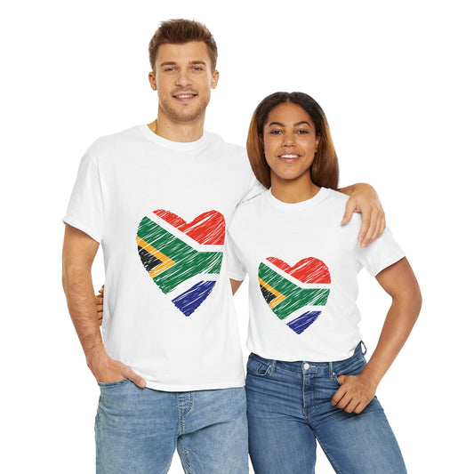 Heart SA Flag T-Shirt - White