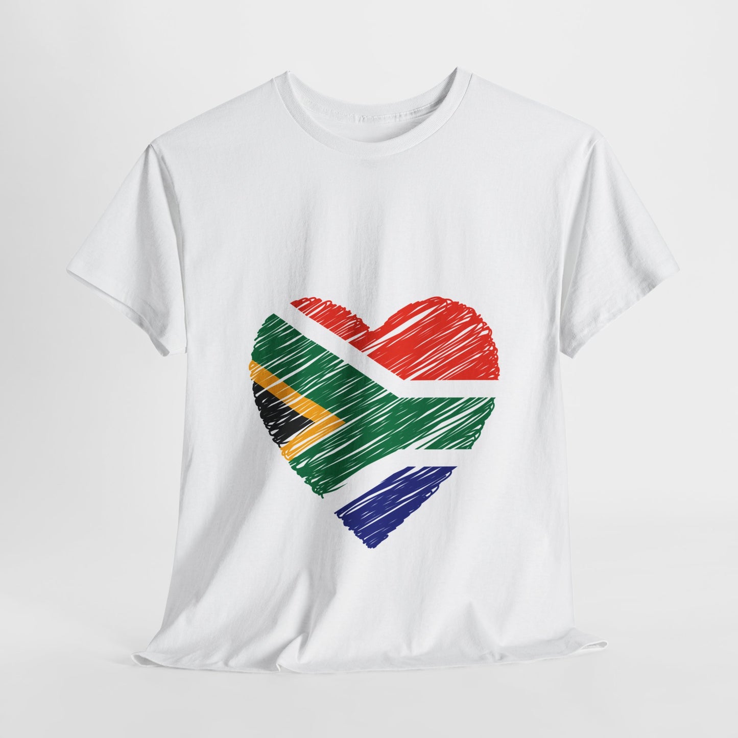 Heart SA Flag T-Shirt - White