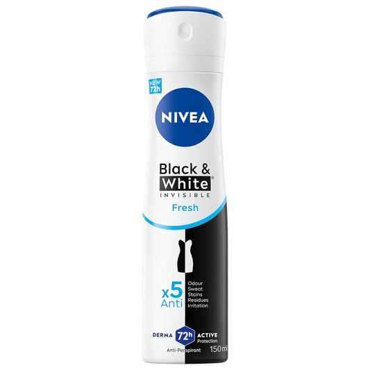 NIVEA Black & White Invisible Fresh Anti-perspirant Deodorant Spray - 150ml