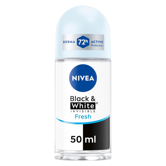 NIVEA Black & White Invisible Fresh Anti-perspirant Roll-on Deodorant - 50ml