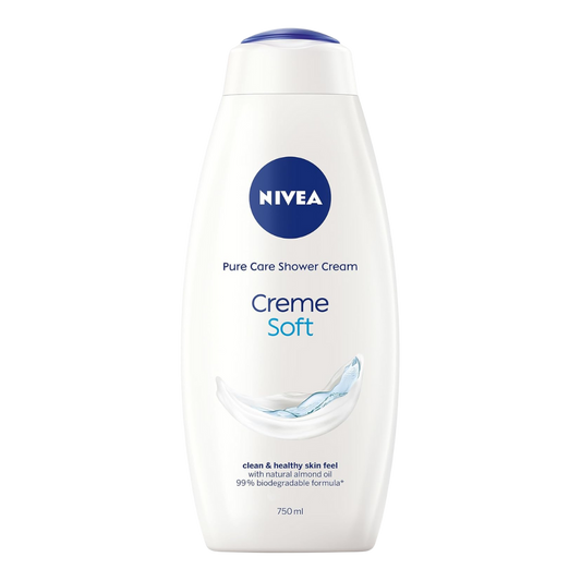 NIVEA Creme Soft Shower Cream Body Wash with Almond Oil, 750ml