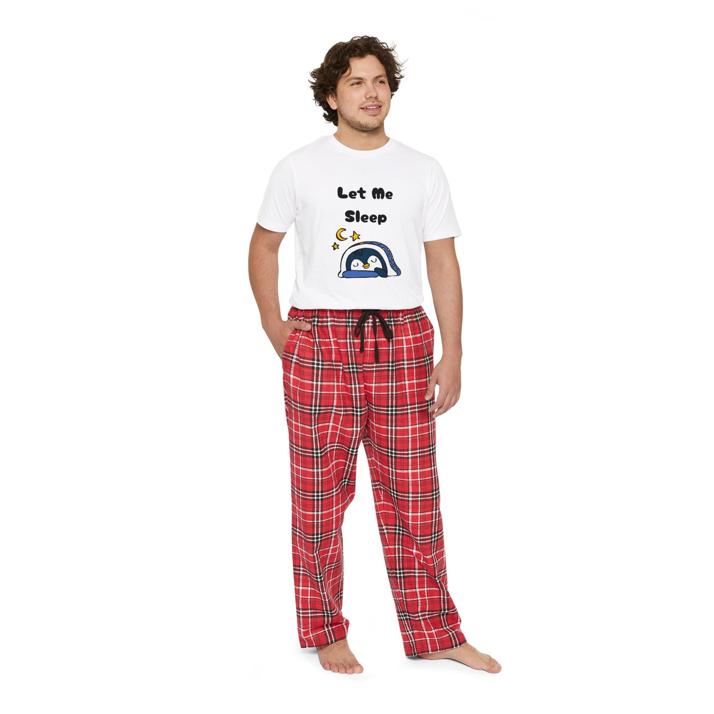 Men's Short Sleeve Pajama Set - Let me Sleep