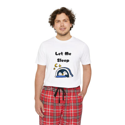 Men's Short Sleeve Pajama Set - Let me Sleep