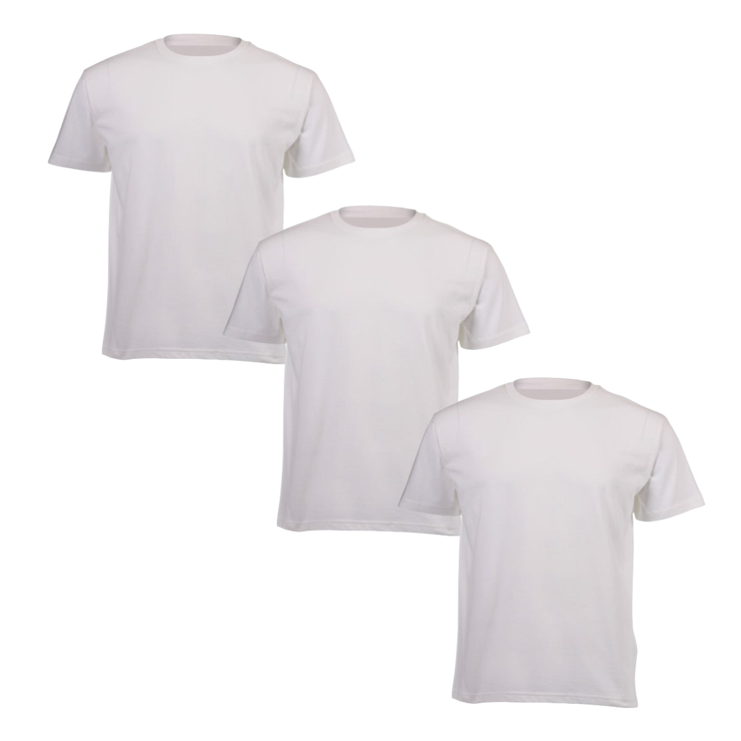 Plain White Cotton T-Shirts Set Of 3