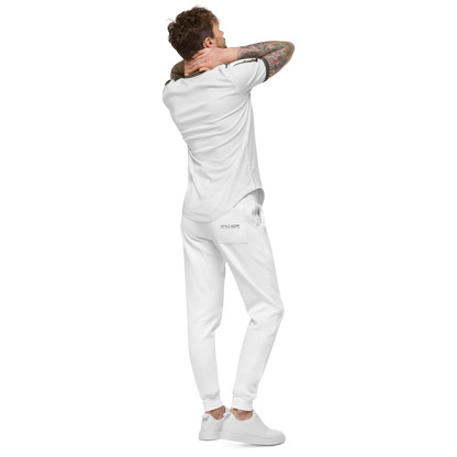 Men's White fleece sweatpants