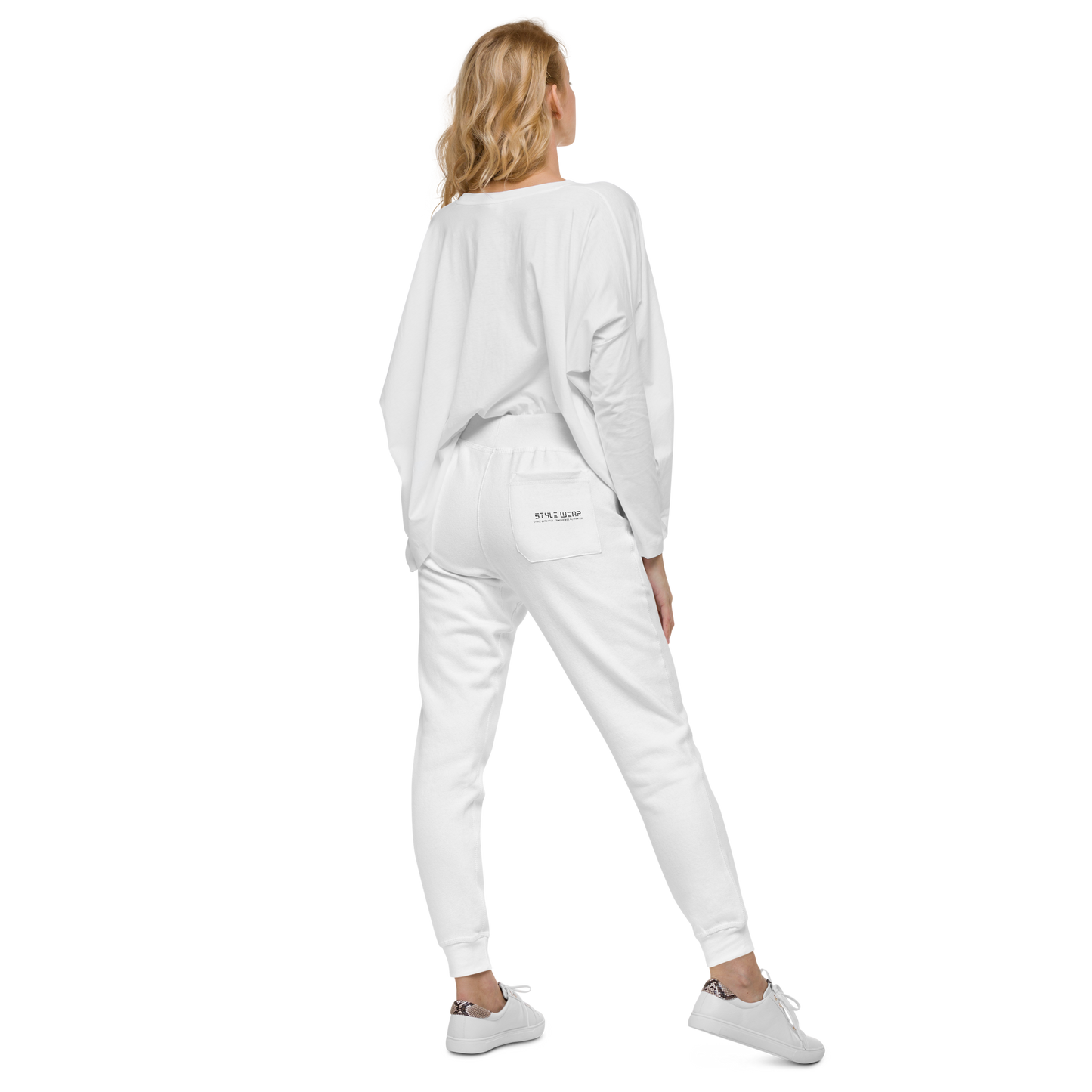 Women's White fleece sweatpants