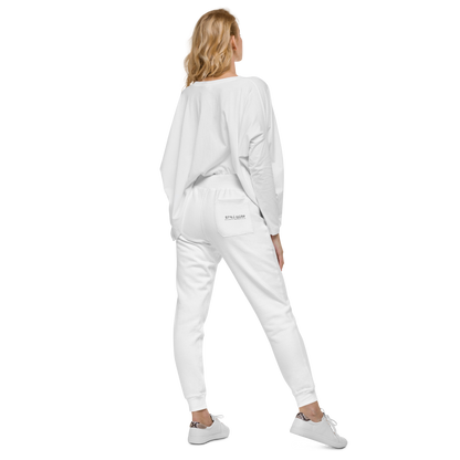 Women's White fleece sweatpants