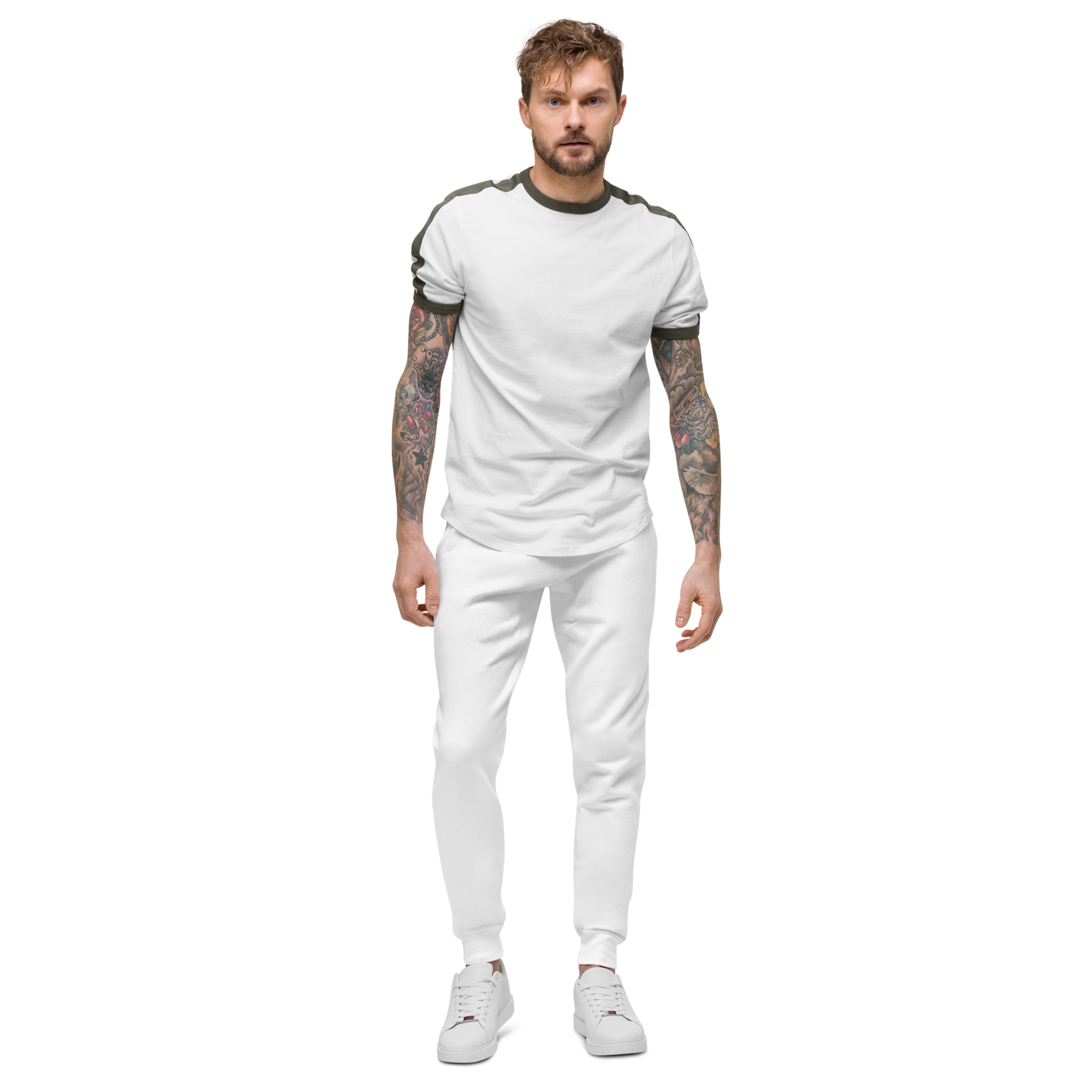 Men's White fleece sweatpants