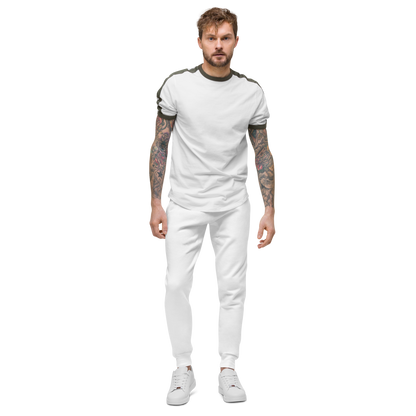 Men's White fleece sweatpants