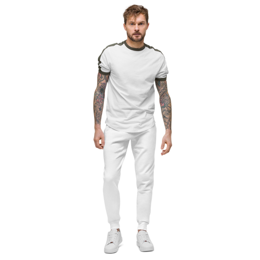 Men's White fleece sweatpants