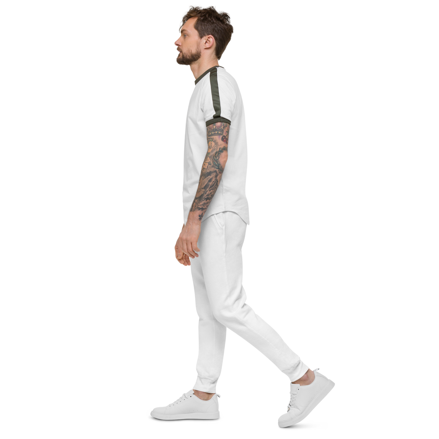 Men's White fleece sweatpants